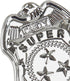 BinaryABC Metal Police Badges, 2PCS Police Role Play Brooch Props, Halloween Cop Cosplay Costume Accessory