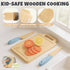 29 Set, 3 3+ PCS Wooden Kids Cooking Toddler Montessori Cooking & Baking Kitchen Tools for Real Cooking, Knifes, Real