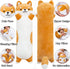 (Yellow,110cm/43.3inch) Kekeso Long Shiba Inu Plush Pillow Giant Stuffed Animals Dog Sleeping Pillow Corgi Plush Body