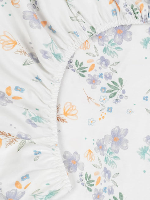 Under the Nile 31" 18" Organic Cotton Changing Pad Cover, Modern Daisy. Size x