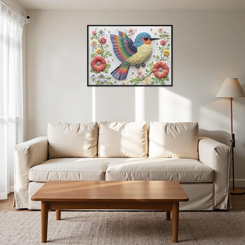 1000 1000 27.6"x19.7" Gem Bird Piece Puzzle for Adults, Hard Challenging Pieces Jigsaw Puzzles for Adults, Colorful Art