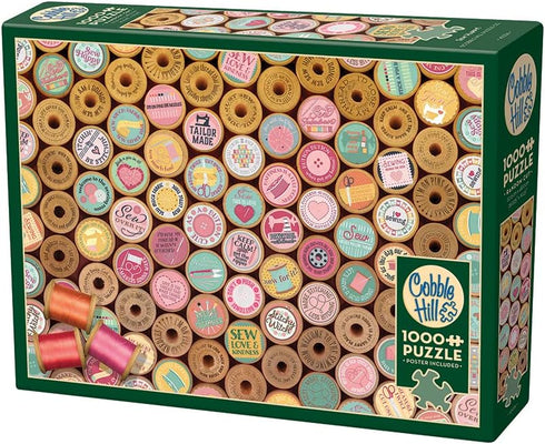 Cobble Hill 1000 Piece Puzzle - Sew Happy! - Includes Sample Poster