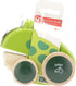 Frog Pull-Along by Hape | Wooden Frog Fly Eating Pull Toddler Toy, 4.6 x 3.3 x 3.8 inches, Green
