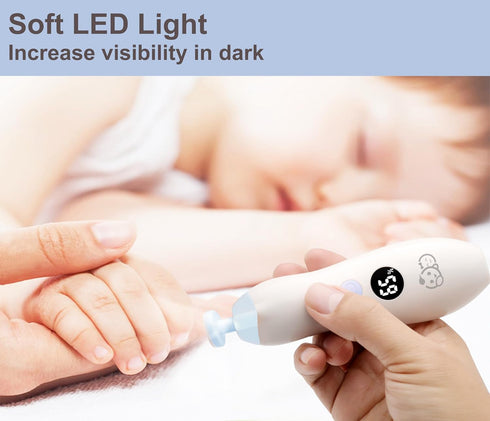 Rechargeable Baby Nail Trimmer Kit - 22 in 1 with LCD Display, 13 Extra Replacement Tools for Newborn Toddler Nail