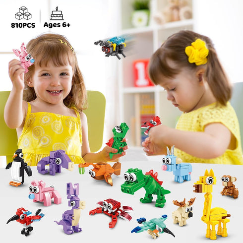 30 Packs 810 Set 6+ INSOON Animal Party Favors for Kids, PCS Mini Animal Building Block Toy for Goodie Bag Fillers