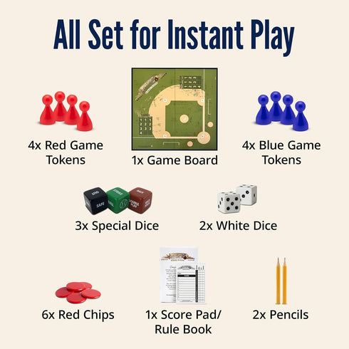 8-12, Baseball Gifts for Boys Baseball Board Games for Kids and Adults with Dice, Tokens, & Score Pad, Fun Indoor Game