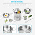 Kids Kitchen Pretend Play Toys - 21pcs Cooking Pots and Pans Set, Small Stainless Steel Cookware Playset for Girls, Boys