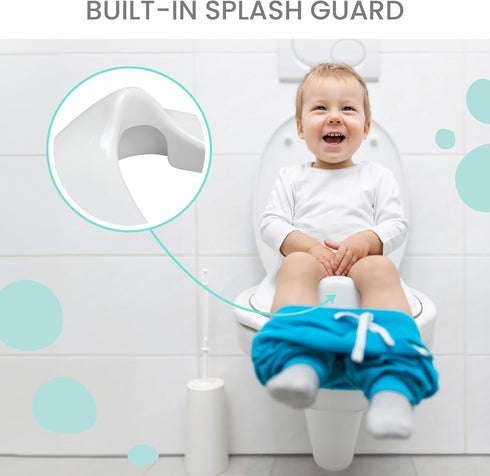 Lulyboo Toddler Potty Seat for Boys & Girls | Non-Slip, Splash Guard, Universal Fit, Includes Storage Hook & Potty