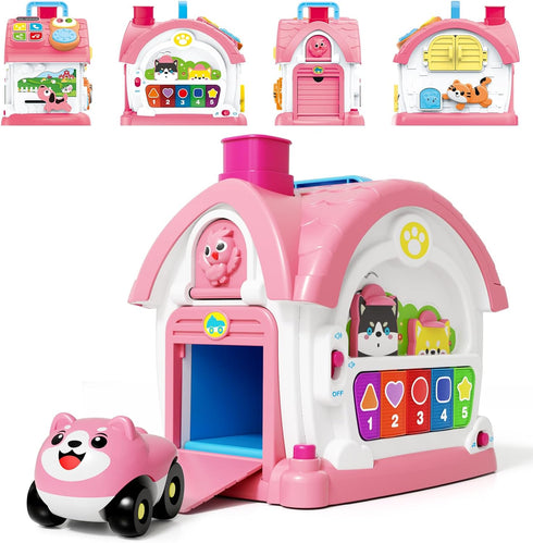 Montessori Toys for 1 Year Old Girl Gift, Musical Learning House with