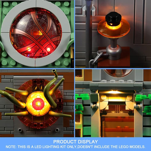 VONADO LED Light Kit for Lego Sanctum Sanctorum 76218, DIY Lighting for Dr Strange Modular Building Set (NO Lego Model)