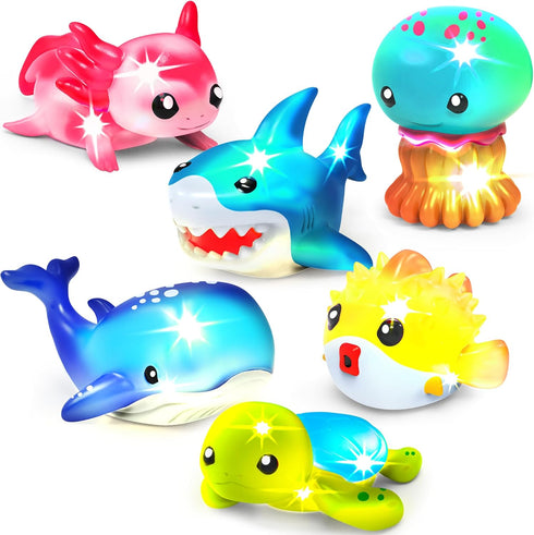 Tub Works Under the Sea Light Up Bath Toys, 6 Pack |