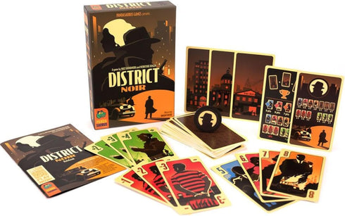 Pandasaurus Games District Noir Card Game - Crime Themed Bluffing and Set Collection Strategy Game for Kids and Adults