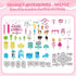 randhar 4-Story 15 2 3 4 5 6 7 8 9 10+ Doll House for Girls, Dream Dollhouse Rooms with Dolls, Lights, Animals