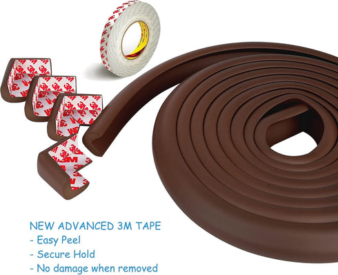 Furniture Edge 16.2ft & Corner Guards, Protective Foam Cushion, Baby Child Proofing Set for Table, Fireplace