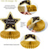 9PCS Gold Retirement Party Decorations - Centerpiece Honeycomb Glitter Table Toppers for Happy Retirement Supplies