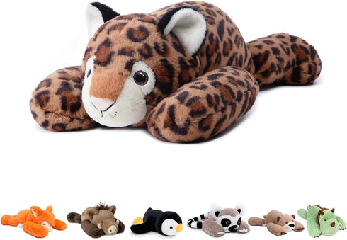 Niuniu Daddy 20" | 3.3lb Leopard Weighted Stuffed Animals for Kids &