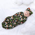 zhedongsj Set, Mushroom Newborn Swaddle Blanket with Hat and Bow Soft Swaddling Sack Gift for Mushroom Baby Items Stuff