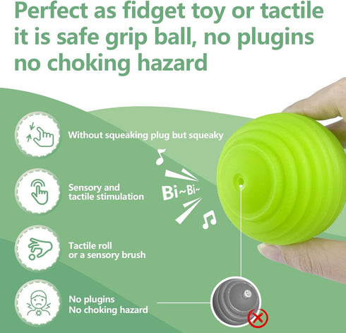 Baby Sensory Toy - Infant Squeeze Ball Texture Multi Massage Soft Balls Set, 6 Pieces