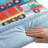 4 Set EVERYDAY KIDS Piece Toddler Bedding -Choo Choo Train- Includes Comforter, Flat Sheet, Fitted Sheet and Reversible