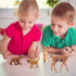 TUPARKA 9Pcs Miniature Forest Animals Set, Woodland Animals Figurines - Deer, Dog, Rabbit, Bear Figures for Cake Toppers