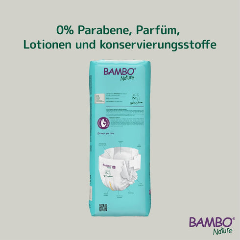 Bambo Nature Premium Baby Diapers, Size 6, 40 Count - Green Bag