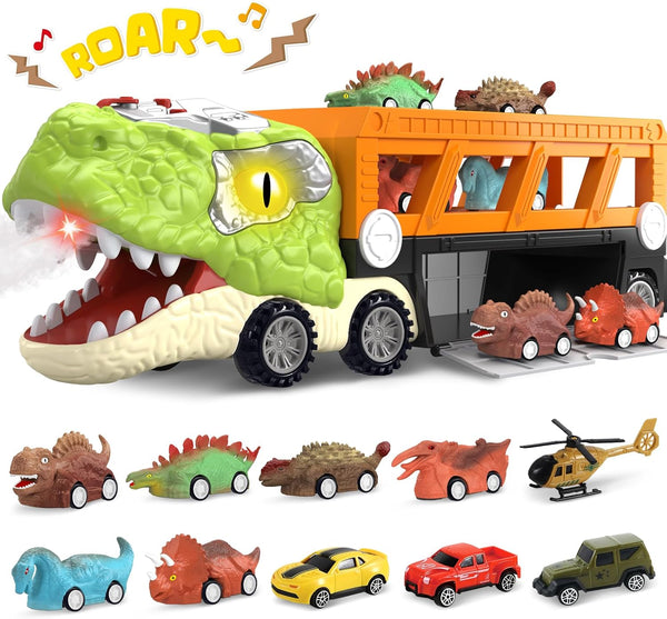 SpringFlower 11 in 1 Dinosaur Toys, Dinosaur Toys for Kids 3-5, Dinosaur