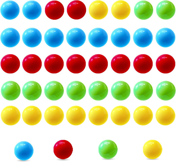 40Pcs Game Replacement Marbles Balls in 4 Colors Compatible with Hungry Hungry Hippos