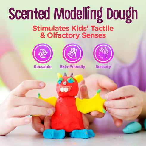 Hygloss Products Play Dough - Safe & Non-Toxic Modelling Dough, 1lb Red, Cherry Scent