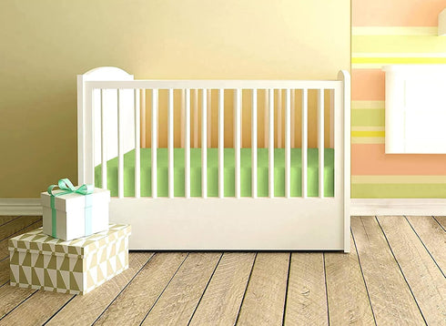 Epic Cotton 100% 27x39 Inch 10 Inch Fitted Crib Sheet, Solid Color, Egyptian Cotton Crib Sheet for Crib and Toddler
