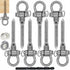 Heavy Duty 6 Bearing Swing Hangers, Permanent Anti Rust 180° Swing, 1500 lb Capacity Sandbag Yoga Swing Hammock Chair
