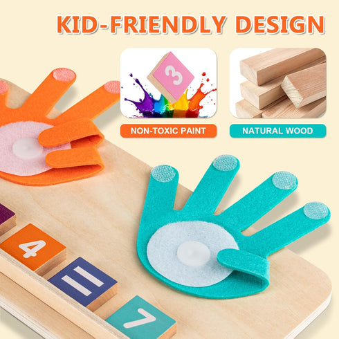 3-4, Counting 3-5 GUEETIC Preschool Learning Toys for Toddlers Educational Math manipulatives Number Blocks for Kids