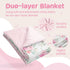 30 40 Inches Floral Minky Baby Blanket x for Girls, Soft Plush Receiving Blanket with Dotted Back, Gift for Newborn