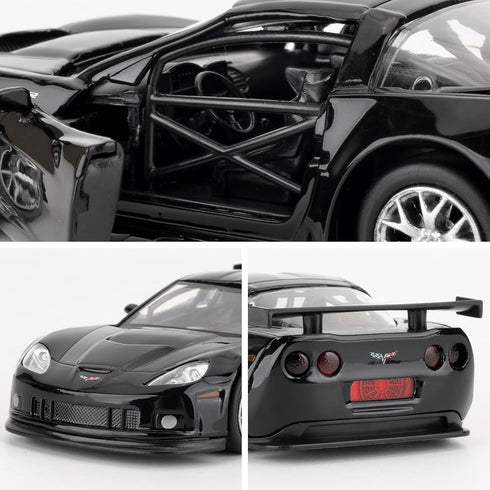 1/36 Die-cast Alloy Chevrolet Corvette C6R Model Car, Toy with Pullback Function, Gift for Boys and Girls