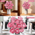 XGSHJ Set 12 Pack Pink Rose Bouquet Building for Girls & Boys - Botanical Collection Gift for Easter Basket Artificial