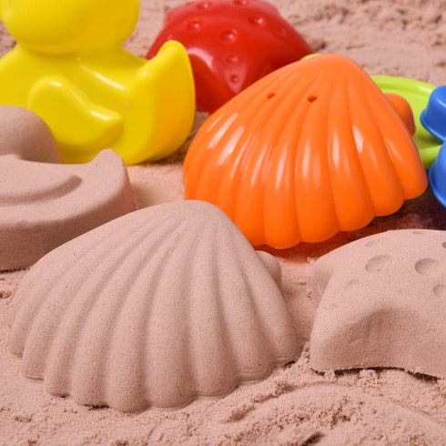 Beach Toys, 19 Piece Sand Toys Set for Kids, Includes Water Wheel, Bucket, Molds, Mesh Bag