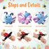 Gemscream 6 8 Inch Pcs Stuffed Animal Slap Bracelets for Kids, Small Classroom Prizes Toy, Animal Wrist Cute Snap
