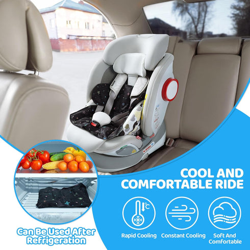 Orzbow Summer Gel Car Seat Cooling Pad - Toddler Cooling Mat for Car Seat and Strollers, Waterproof Liner