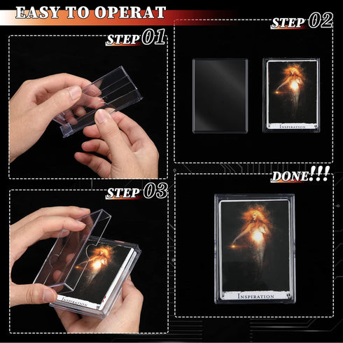 Zonon 12 Pieces Clear Deck Case - Card Organizer Compatible with MTG TCG for Trading Card Collection Storage