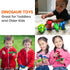 3 Bees and Me Dinosaur Car Toys for Toddlers, 4-in-1 Pack, Fun Party Toy Play Set for Kids