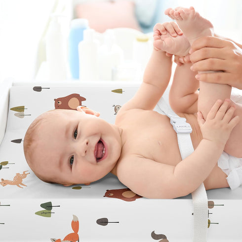Sweet Jojo Designs Woodland Animals Boy Girl Gender Neutral Unisex Baby Changing Pad Cover Sheet Infant Newborn Diaper
