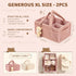 Shinylin 2 Pack Diaper Caddy Organizer Baby Caddy Organizer with Handle Nursery Storage Bin and Car Storage Basket