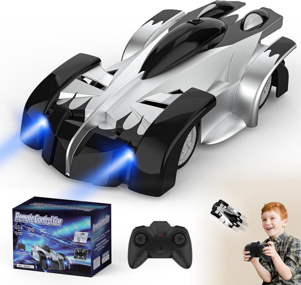 Wall Climbing Remote Control Car, 360 Rotating RC Stunt Car with Headlight,