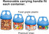 BeneLabel Stackable Food Storage Containers with Twist Lock System - 31 oz BPA-Free Tritan (Blue)
