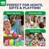 12 Packs TOY Life Easter Eggs Filled with Wind Up Chicks and Plush Bunnies, Plastic Easter Eggs Toys Inside, Easter