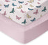 TOTCHILL Light Quilted Crib Sheets 2 Pack, Soft Fitted Sheets for Standard Crib