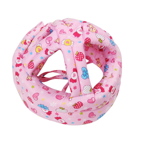 Adjustable Infant Baby Toddler Protective Hat Helmet Safety Cap, Red Sweets