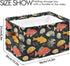 CWUPZAY 1 Pack Salmon Squid Storage Basket Canvas Fabric Collapsible Storage Bins Box Organizer Waterproof for Home