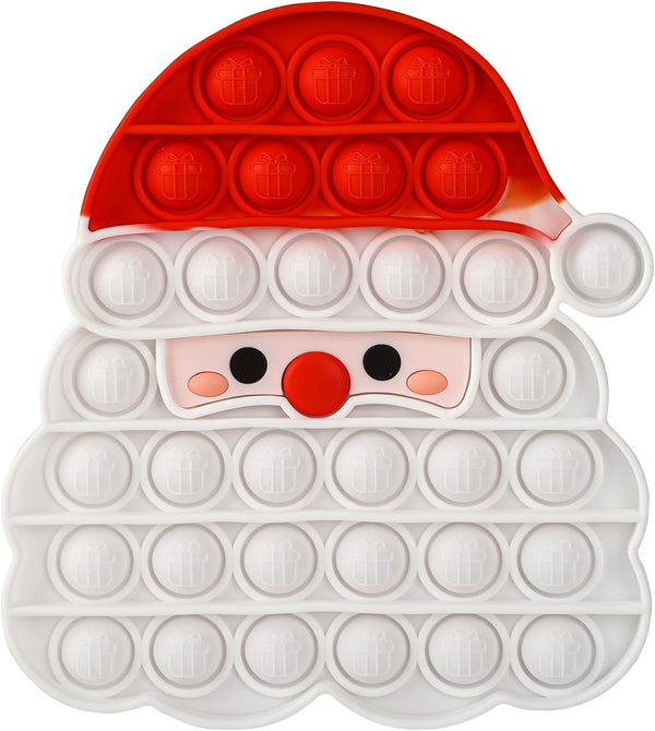 AIZIXIN Christmas Pop Bubble Fidget Sensory Toys, Santa Claus Squeeze Sensory Toys, Christmas