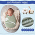VitalCozy 2 Pcs Preemie Swaddle Preemie Swaddle Wrap Adjustable Blanket Cotton Blanket for Boys Girls Sleep(Blue