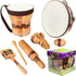 Benelet Wooden Musical Instruments Set for Kids, Percussion Natural Wooden Music Kit with